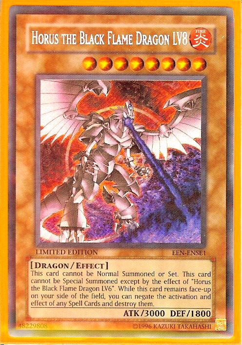 EEN-ENSE1 Horus the Black Flame Dragon LV8 – SECRET RARE - Elemental Energy   Trading Card Mint - Yugioh, Cardfight Vanguard, Trading Cards Cheap,  Fast, Mint For Over 25 Years