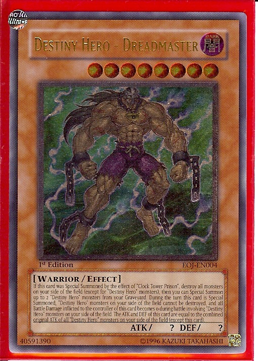 Eoj En004u Destiny Hero Dreadmaster Ultimate Rare Enemy Of Justice Trading Card Mint Yugioh Cardfight Vanguard Trading Cards Cheap Fast Mint For Over 25 Years