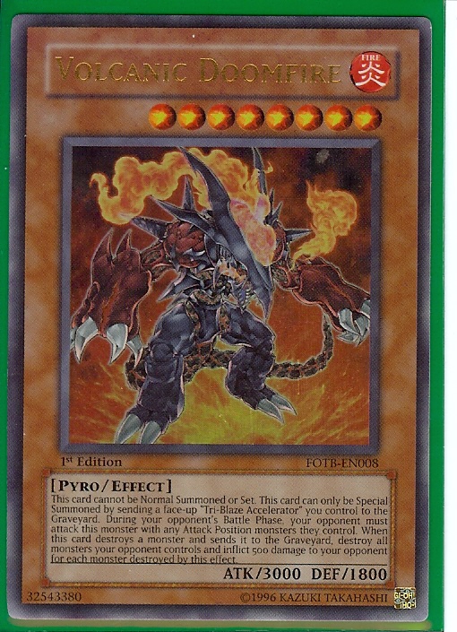 FOTB-EN008 Volcanic Doomfire, ULTRA RARE FOIL