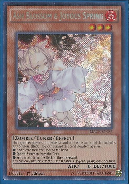 Good Yugioh Ash blossom & Joyous springs MACR-EN036