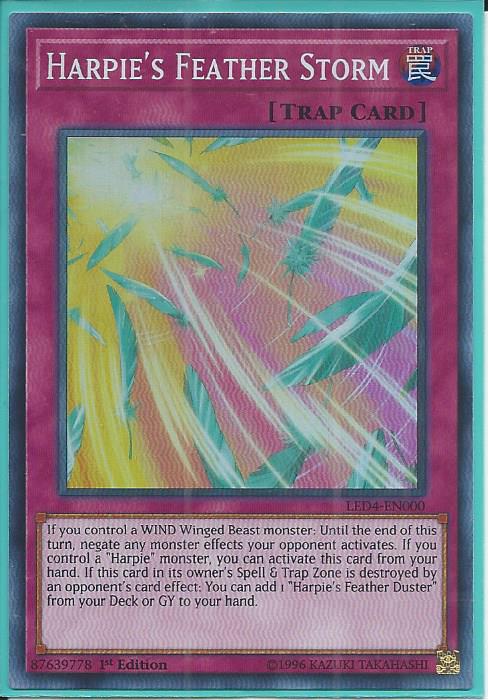 LED4-EN000 Harpie's Feather Storm - Super Rare