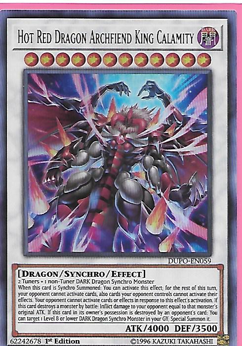 Hot Red Dragon Archfiend King Calamity DUPO-EN059 – Ultra Rare - Duel Power   Trading Card Mint - Yugioh, Cardfight Vanguard, Trading Cards Cheap,  Fast, Mint For Over 25 Years