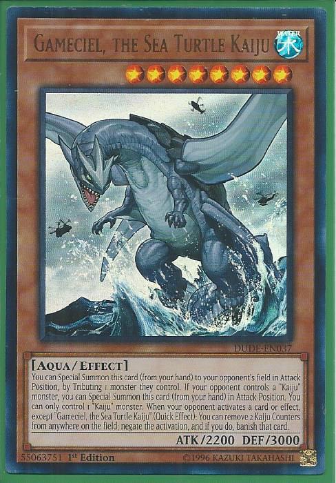 DUDE-EN037 Gameciel, The Sea Turtle Kaiju – Ultra Rare - Duel