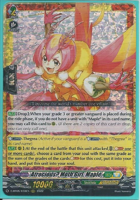 D-BT05/018 Atrocious? Moth Girl, Maple - Triple Rare (RRR)