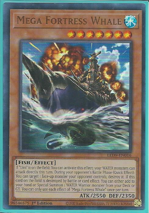 LED9-EN016 Mega Fortress Whale – Ultra Rare | Trading Card Mint