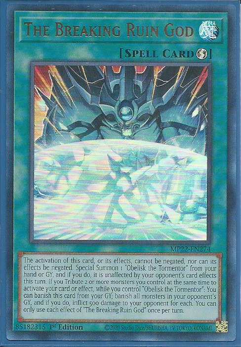 MP22-EN274 The Breaking Ruin God – Ultra Rare - 2022 Tin of the