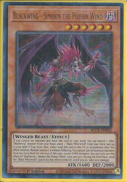 BLCR-EN062 Blackwing – Simoon The Poison Wind – Ultra Rare - Battles Of ...