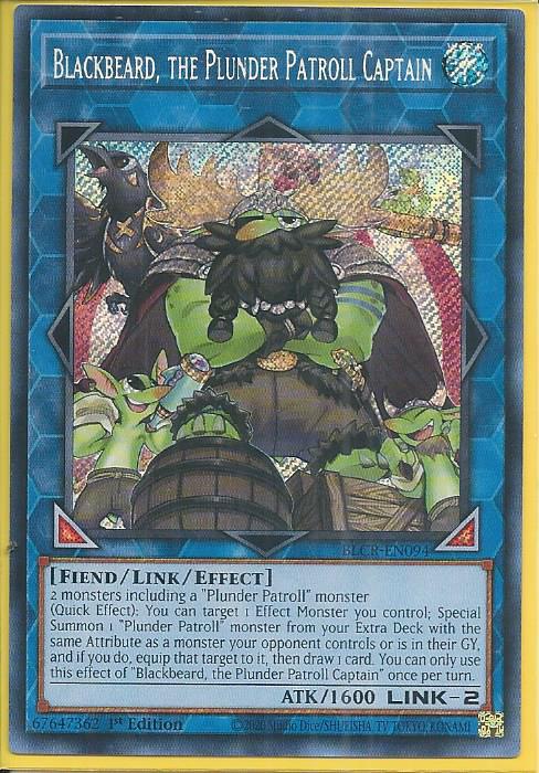 BLCR-EN094 Blackbeard, the Plunder Patroll Captain – Secret Rare