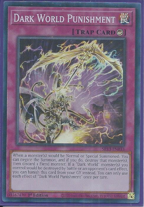 SR13-EN033 Dark World Punishment – Super Rare - Structure Deck