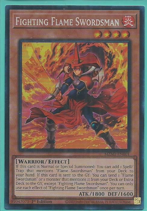 MZMI-EN001C Fighting Flame Swordsman – Collector's Rare - Maze of